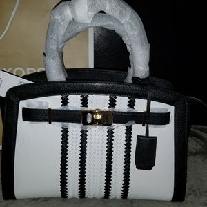 Michael Kors White & Black Purse